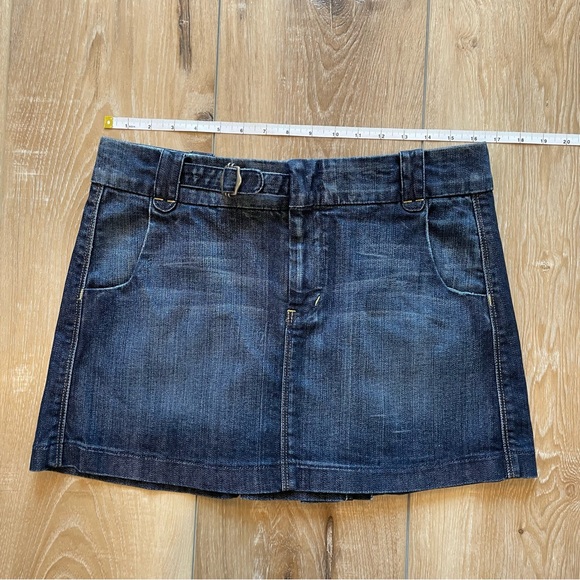 7 For All Man Kind Denim Skirt With Pleated Back - Picture 14 of 16